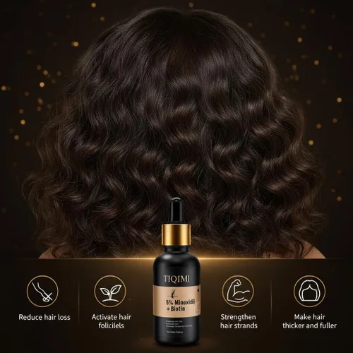 Miniatura 3 de Tratamiento de crecimiento del cabello de minoxidil al 5% para mujeres y hombres, espuma clínicamente probada con biotina y aceite de romero para un