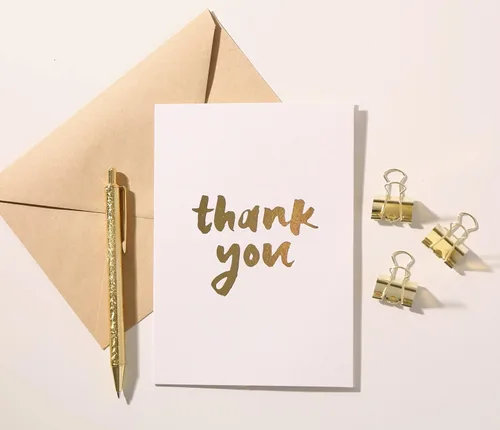 Miniatura 6 de CHRIZ.Z Tarjeta de agradecimiento – Tarjeta de textura única con letras frustradas con 1 sobres de papel kraft – 5 x 7 pulgadas en blanco
