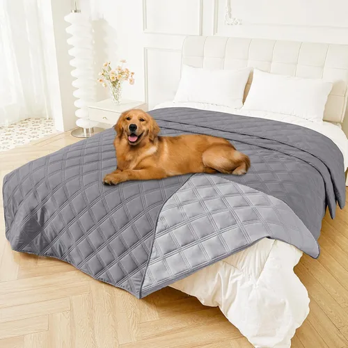 Miniatura 90 de Smiry Funda Impermeable para Cama de Perro, Manta Suave Reversible para Mascotas, Lavable a Prueba de Fugas para Gatos y Perros, Funda para Sofá