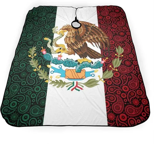 Miniatura 4 de Bandera de cachemira de México para salón de belleza, capa de corte de pelo para peluquería y peluquería delantal, accesorio de peinado para unisex