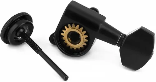 Miniatura 8 de Rubatone Clavijas de afinación de cuerda de guitarra con bloqueo, cabezales sellados, afinadores, teclas de afinación 6 en línea para guitarra
