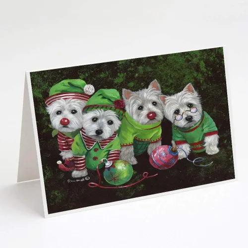 Miniatura 29 de Caroline's Treasures PPP3013GCA7P - Tarjetas de felicitación y sobres para mascotas de Basset Hound Teacher, paquete de 8 tarjetas en blanco