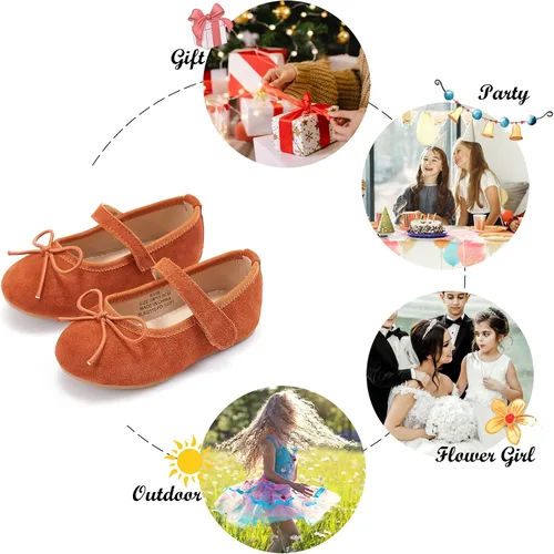 Miniatura 5 de Felix & Flora Zapatos de vestir para niña de las flores, zapatos planos de ballet para niñas, para fiestas, escuela, boda