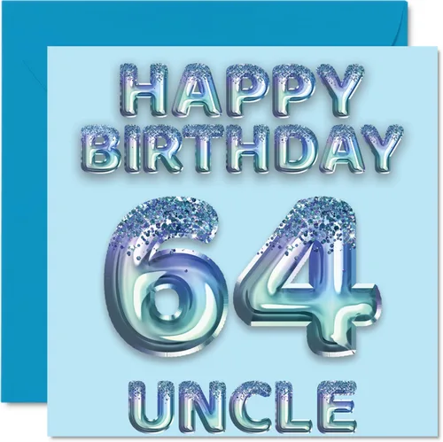 Miniatura 265 de Stuff4 Tarjeta de primer cumpleaños para niños, globo de fiesta con purpurina azul, tarjetas de feliz cumpleaños para niño de 1 año, nieto, hijo, 57
