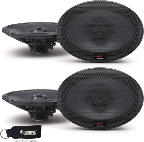 Alpine Paquete R-S69: dos pares de altavoces coaxiales de 2 vías Alpine R-S69 de 6 x 9 pulgadas