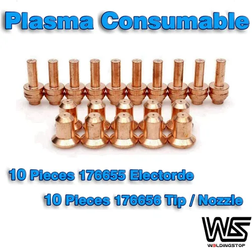 Miniatura 5 de WeldingStop 176655 176656 Kit para cortador de plasma Miller Spectrum 375 X-treme ICE-25C ICE-27C Antorcha WS consumibles OEM
