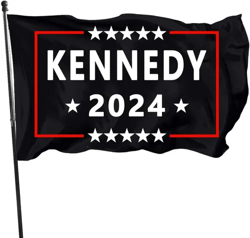 Robert Kennedy Jr for President 2024 RFK JR 2024 - Bandera con ojales de latón de 3 x 5 pies, bandera para exteriores de poliéster (A)