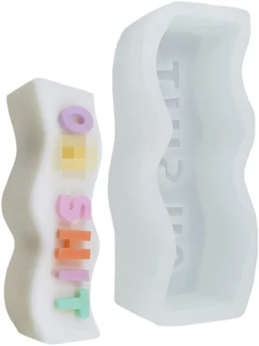 Miniatura 19 de Moldes de silicona para velas de letras del alfabeto en forma de corazón, moldes de letras epoxi para colgante de resina de arcilla, tallado