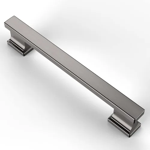 Miniatura 45 de Asidrama - Paquete de 6 manijas de gabinete de cocina color latón cepillado de 3.75 pulgadas (96mm), tiradores para gabinete, accesorios