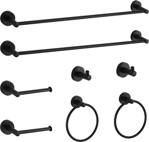 Miniatura 8 de BGL Juego de accesorios de baño de níquel cepillado, 4 piezas, toallero de baño de 24 pulgadas, juego de accesorios de baño ajustables