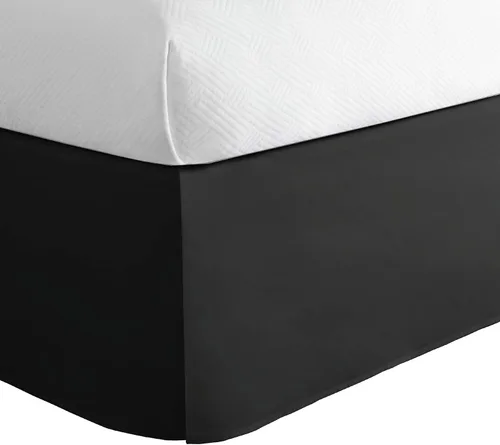 Funda de almohada Today's Home de microfibra a medida con borde de 2 pulgadas, Poliéster, Negro, gemelo