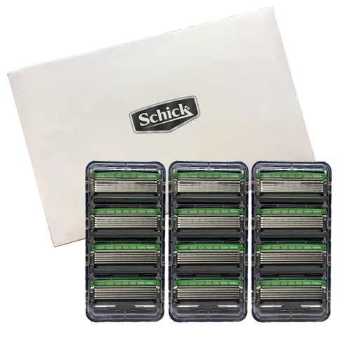 Schick Hydro Sensitive - Recambios de cuchilla de afeitar, 12 unidades | Maquinilla de afeitar de 5 hojas para hombre, cuchillas de afeitar, 12