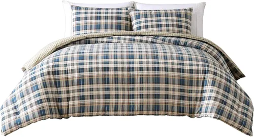 Miniatura 2 de Eddie Bauer - Juego de edredón tamaño Queen, ropa de cama reversible de algodón con fundas a juego, decoración del hogar para todas las estaciones