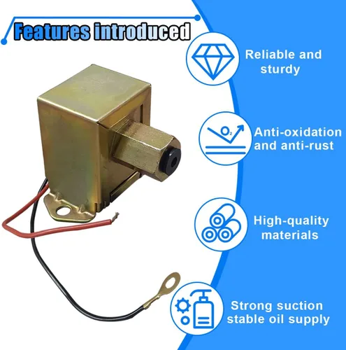 Miniatura 3 de Bomba de combustible eléctrica EP014 de 12 V con kit de instalación - 2.5-4 PSI Universal Standard Autocebante Gas Diesel en línea Bomba