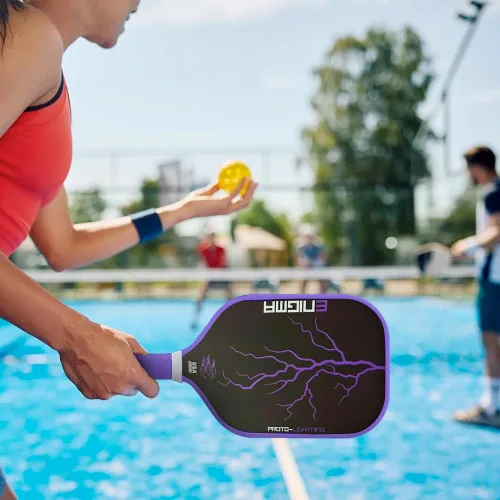 Miniatura 7 de Proto - Pala de pickleball de fibra de carbono cruda termoformada con núcleo de polímero en panal, control de potencia mejorado y giro máximo