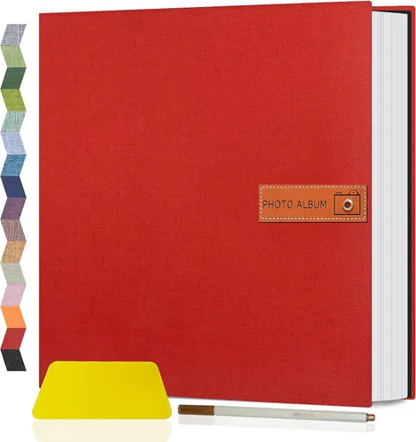 Miniatura 57 de Popotop Álbum de fotos grande autoadhesivo 4x6 5x7 8x10, álbum de recortes DIY, libro de fotos, regalos para mamá, familia, bebé y boda, con Azul