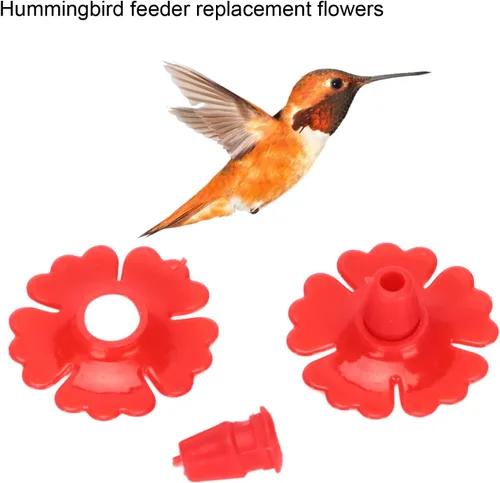 Miniatura 7 de Juego de 30 alimentadores de colibríes de repuesto para suministros de flores, piezas de alimentación, pétalos, alimentador de agua, accesorios