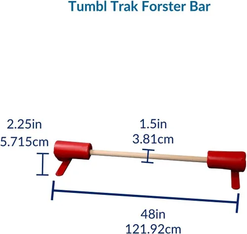 Miniatura 2 de Tumbl Trak Barra de gimnasia de entrenamiento de piso, 4 pies, color rojo