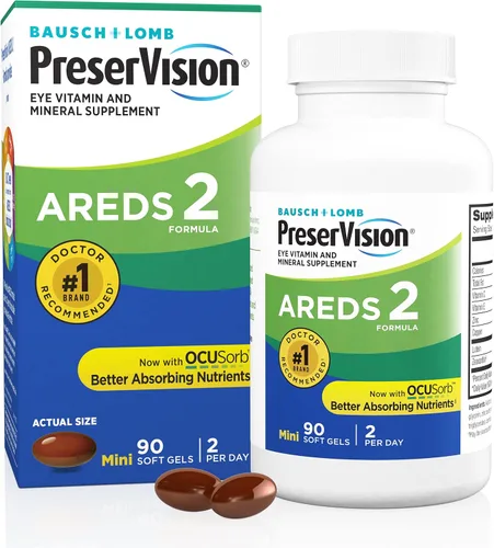 PreserVision AREDS 2 Vitaminas para los Ojos, Marca #1 Recomendada por Doctores de los Ojos, Suplemento de Luteína y Zeaxantina con Vitamina C,