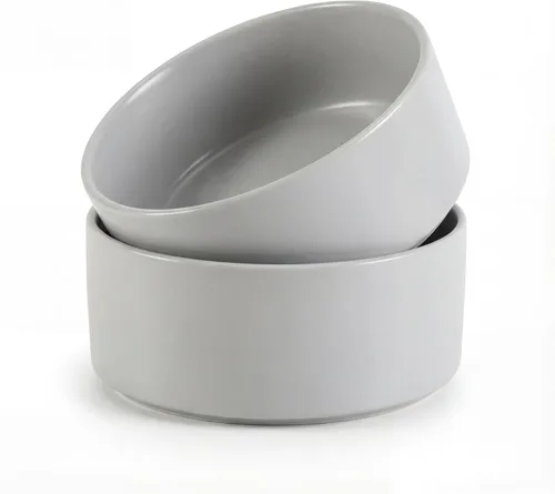 Miniatura 18 de Cuenco de cerámica para perros para comida y agua, cuenco comedero para mascotas para perros y gatos pequeños, plato de alimentación de cerámica