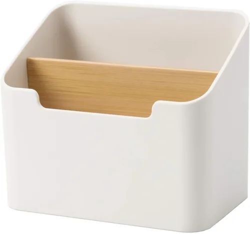 Miniatura 2 de Poeland - Organizador de escritorio con soporte para control remoto, caja contenedora de almacenamiento para escritorio, suministros de oficina