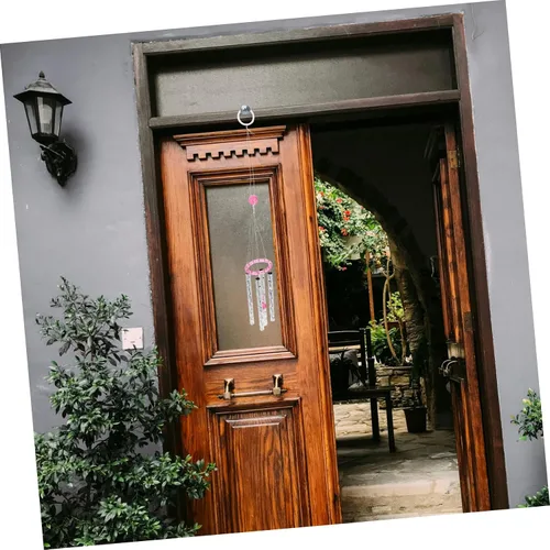 Miniatura 7 de Mipcase 1 juego de campanillas de viento con tubos y cuentas previamente roscadas para decoración de patio y jardín, actividades divertidas
