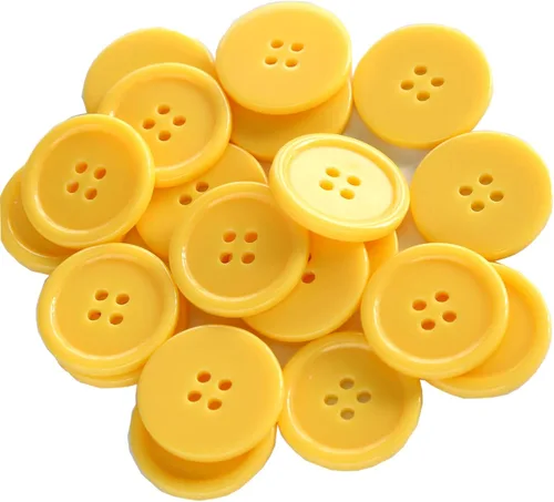 Miniatura 18 de GANSSIA Botones de 1 pulgada (25mm) redondos de 4 agujeros para costura, botón de color beige de respaldo plano, para manualidades DIY, paquete