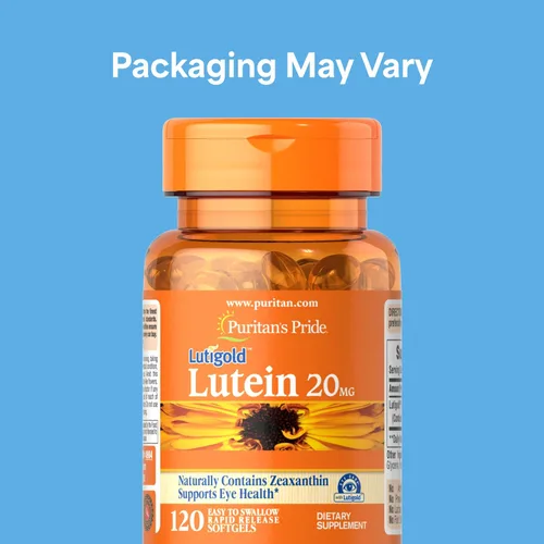 Miniatura 3 de Puritan's Pride Luteína Carotenoide Lutigold™ Premium de 20 mg con zeaxantina para hombres y mujeres, suplemento dietético para apoyo a la salud