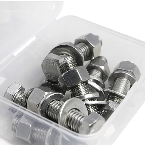 Miniatura 9 de Tornillos y tuercas de cabeza hexagonal, tornillos de 1/4-20 x 1-1/2 pulgadas, tornillos de tuerca, arandelas de bloqueo plano, perno de cabeza