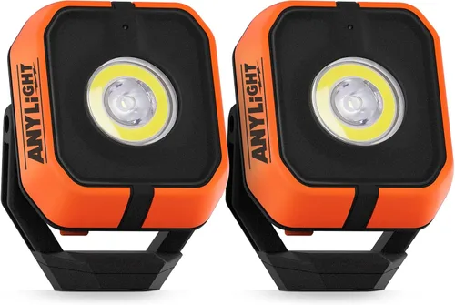 Miniatura 12 de Luz de trabajo LED con 4 modos, luz magnética COB portátil de 1200LM, foco recargable de 3350mAh y reflector, rotación de 150°, impermeable IP65