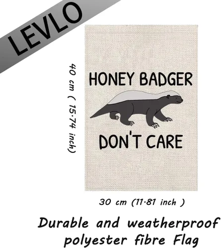 Miniatura 2 de Badger Lovers - Bandera para exteriores, diseño de animales salvajes, patio, regalo de Navidad (Badger Don't Care)