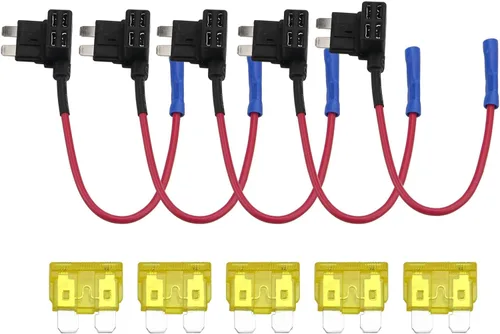 Miniatura 6 de ZOOKOTO Paquete de 5 fusibles adaptador de grifo de 12 V con fusible de cuchilla ATO ATC estándar de 15 A para coches, camiones, barcos