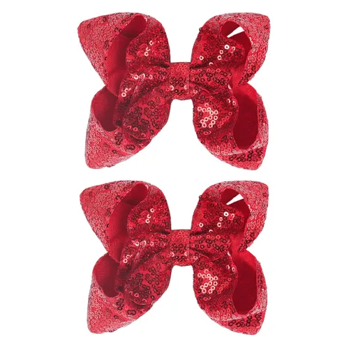 Miniatura 12 de 2 horquillas encantadoras de 5 pulgadas con lazo de hada: pinza de lentejuelas multicolor para niños y adolescentes (negro)