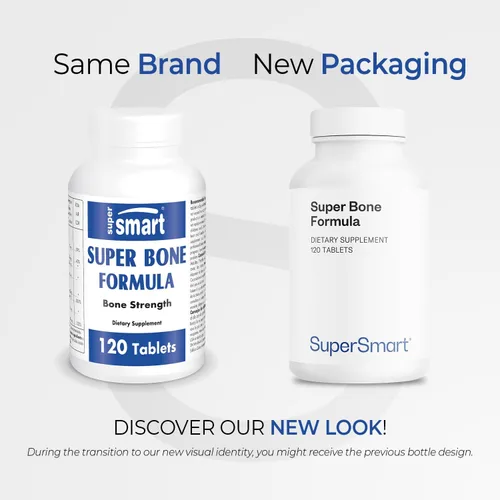 Miniatura 2 de Supersmart - Fórmula Super Bone - con calcio, magnesio, vitamina D3 y estroncio Sin OMG y sin gluten - 120 tabletas