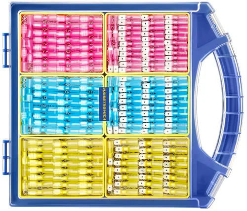 Miniatura 11 de Haisstronica 260 conectores de pala termorretráctiles, terminales de pala hembra y macho de desconexión rápida para embarcaciones, electrónica