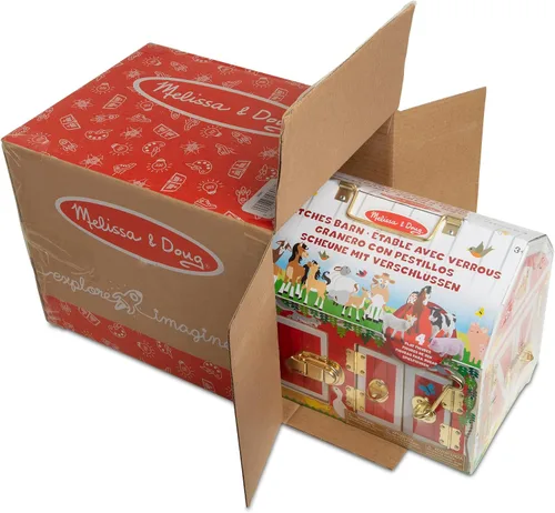 Miniatura 4 de Melissa & Doug – Juego sensorial de cierres para granero, juguete de puertas y cerraduras, animales de granja, para niños mayores de 3 años