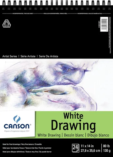 Miniatura 6 de Canson Artist Series Papel de Dibujo, Bloc con Espiral de Alambre, 9x12 pulgadas, 24 Hojas (80lb/130g) - Papel de Artista para Adultos y Estudiantes