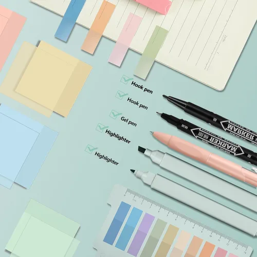 Miniatura 7 de Jutom Kit de estudio de diario bíblico de 38 piezas para mujeres, suministros de anotación de libros con resaltadores, bolígrafos, pestañas, notas