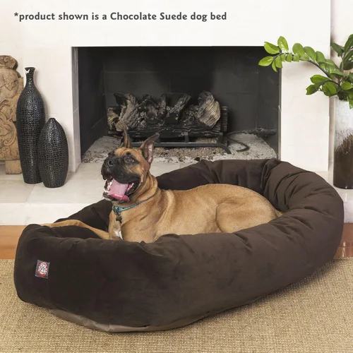 Miniatura 7 de Majestic Pet Cama para Perros Grandes Lavable de 40 Pulgadas, Mueble Ortopédico en Forma de Donut para Perros Grandes, Almohadilla y Alfombra de Gris