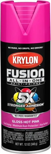Miniatura 45 de Krylon Fusion - Pintura en aerosol adhesiva todo en uno para uso en interiores y exteriores, 12 onzas, aluminio Icy Grape