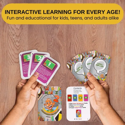 Miniatura 5 de Thought-Spot Mad Smartz - Juego de gestión de la ira y habilidades sociales para niños y adolescentes Herramienta de control de impulsos y TCC