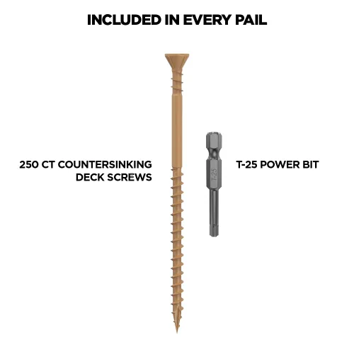 Miniatura 4 de CAMO 4" X #10 - Tornillo de cubierta de 1350 unidades de COUNTERSINKING