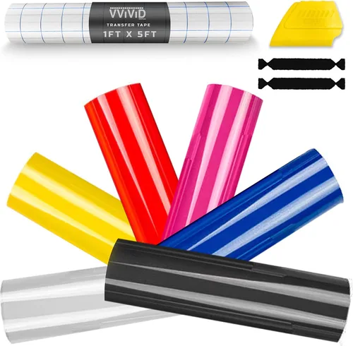 Miniatura 5 de Juego Oracal 651 multicolor de vinilo para principiantes para Cricut, Silhouette y Cameo; incluye juego de herramientas de instalación 9.84 pies