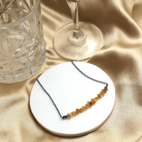 Miniatura 10 de Gempires - Collar de barra de chips naturales, cristales curativos de energía, regalo de cumpleaños, regalo para ella, joyería de piedras preciosas