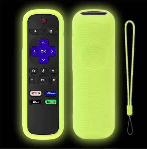 Miniatura 9 de Funda protectora de silicona para control remoto de Roku Funda universal para control remoto Roku de TCL Hisense con rastreador, luz