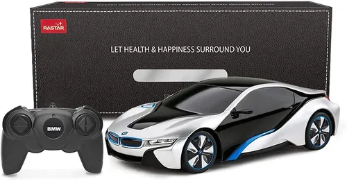 Miniatura 7 de RASTAR BMW i8 Coche RC BMW i8 a control remoto a escala 1/24, coche de juguete BMW - Plata