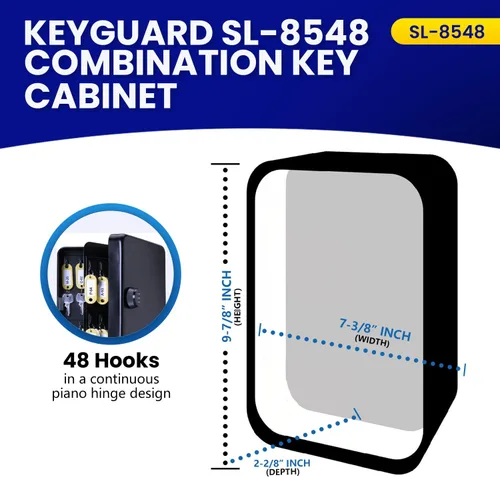 Miniatura 2 de KeyGuard armario para llaves con cierre de combinación, 48 ganchos, SL-8548