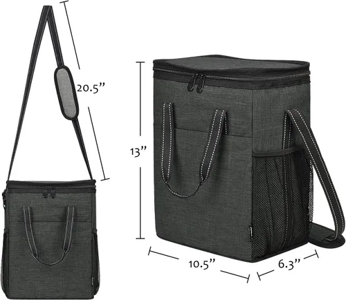 Miniatura 4 de Tirrinia - Bolsa térmica para regalo de vino para 6 botellas, aislada y acolchada con asa y correa de hombro ajustable para viajes o picnic, regalo