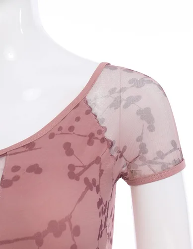 Miniatura 28 de AFAVOM Leotardos de ballet para mujeres adultas con estampado de flores de mariposa sin espalda, leotardos de gimnasia con brasier y prácticas