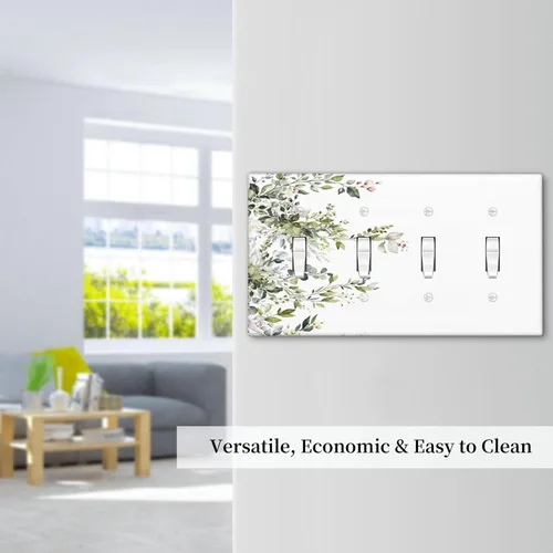 Miniatura 147 de Placa Decorativa de Pared de Granja Rústica con Cuerno de Madera para Puerta de Granero 1 Banda Duplex Cubiertas de Toma Eléctrica Soltera